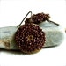 Brown Japanese Glass Seed Bead, Brass -Beadwoven Earrings -Auburn Pods -Jewellery