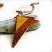 Saffron, Brown, Rust Patinaed Brass Triangle - Necklace -Geometric - Under 50 -Fall Fashion- Black Friday