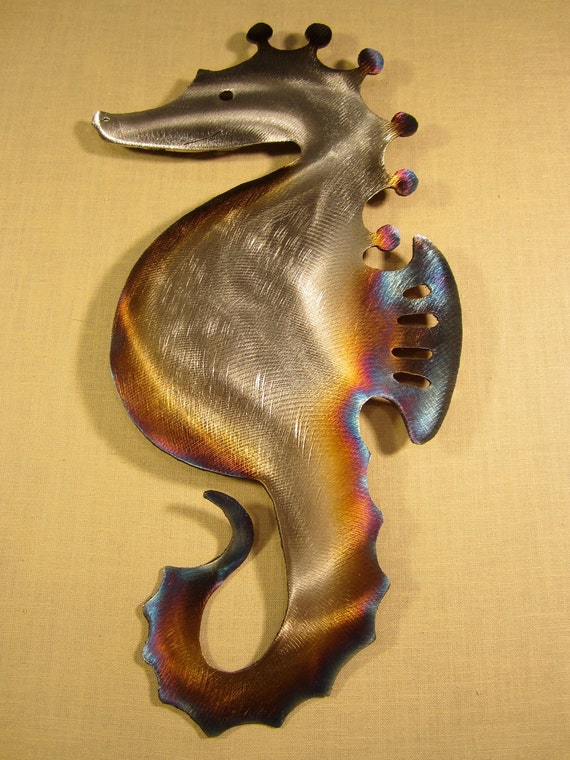 Seahorse Sea Horse Steel Wall Art Metal Ocean Beach House
