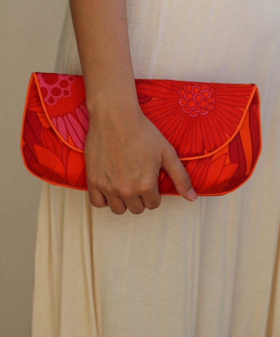 orange and pink clutch