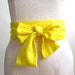 Yellow Obi Sash Belt in a Bright Yellow Acrylic Vintage Fabric - made to order - last one