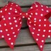 Super Large RED polka Dot Hairbow Valentines Cheer