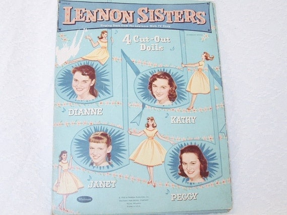 Vintage Lennon Sisters Paper Dolls Used Lawrence Welk