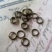 50...6mm Antique Brass Split Jump Rings