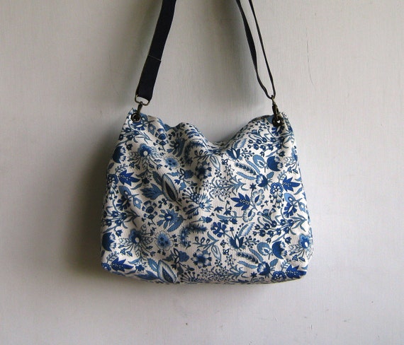 Items similar to Delft Printed Canvas Tote on Etsy