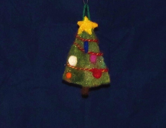 needle felted christmas tree ornament needle felted christmas tree ornament