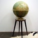 1962 National Geographic Replogle Vintage Globe Wooden Stand