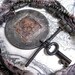 RESERVED FOR dherrera6. Deliverance. Antique Mary and Child Assemblage with Fuses, Textile, Tourmaline.