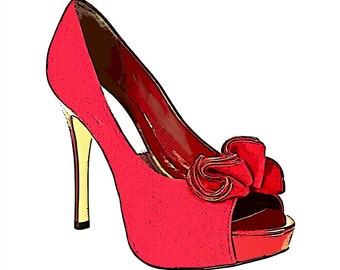 leopard high heel womans shoe clip art png by DigitalGraphicsShop