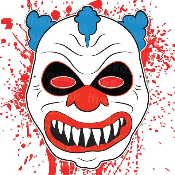 Scary Clown Mask Halloween Mask Clown Mask by theRasilisk