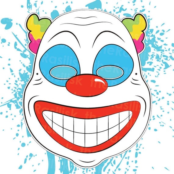 Маска клоуна из бумаги. Рисование маска клоуна. Маска доброго клоуна. Нарисовать маску клоуна.