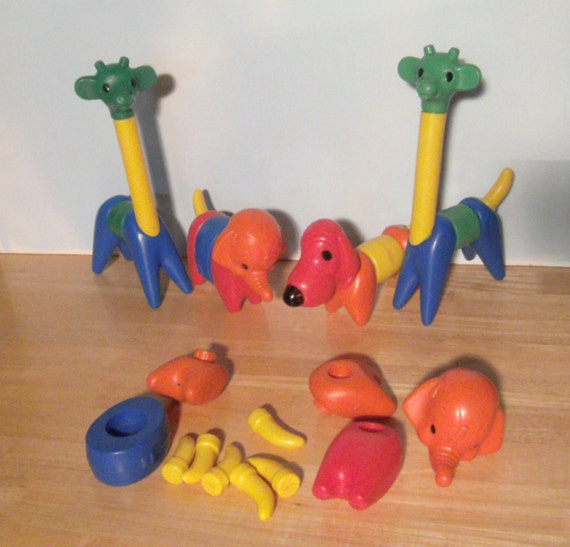 Tupperware Zoo Animals Toys Vintage Tupperware Toys