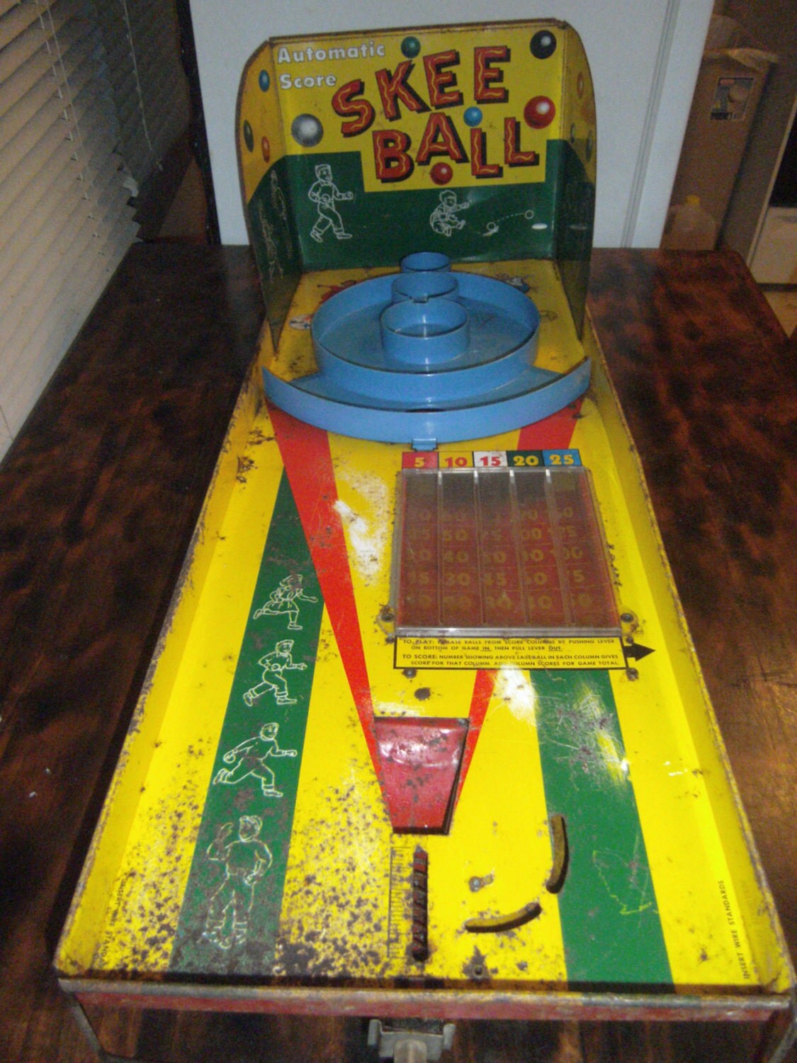1950s Skee Ball Game Table Top Game Skee Ball by Marx