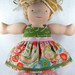 Waldorf doll dress and pants set - 16 inch Bamboletta American Girl doll pink green M2M Matilda Jane - Robe et pantalon