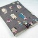 Kindle padded case - Kobo Nook Color Galaxy Tab Kindle 1 2 3 4 Kindle Fire - Alexander Henry Spotted Owls classy gray teal - Étui