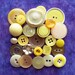 vintage buttons Hand Picked Yellows assortment bag Y x25