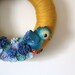Bluebird Wreath, Mustard Yellow and Blue Bird wreath, 12 inch size