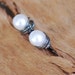 Artisan Pearl Stud Earrings in Oxidized Sterling Silver