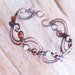 Artisan Openwork Wave Bracelet - Copper and Semiprecious Stones