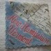New Hampshire and Vermont State Vintage Map Hankie Handkerchief with original Label