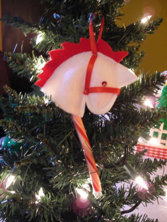 Items similar to Ornament Set of 4 Candy Cane Holder Hobby Horses on Etsy