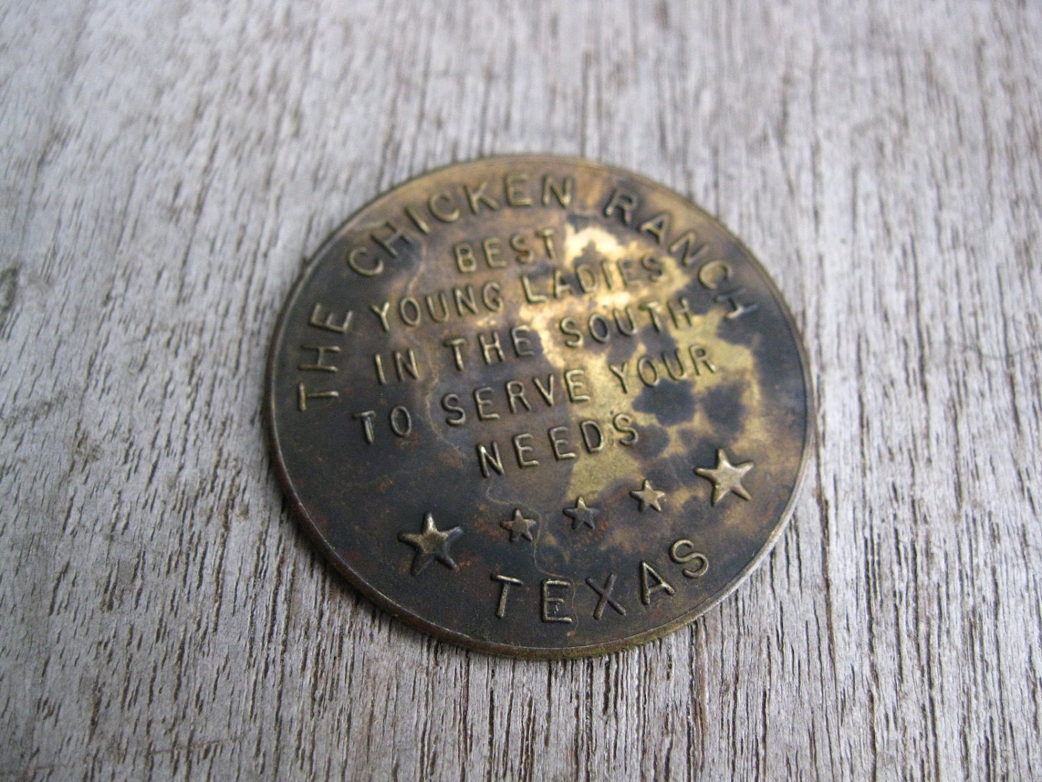 RARE Vintage Chicken Ranch Brothel Token Best Little