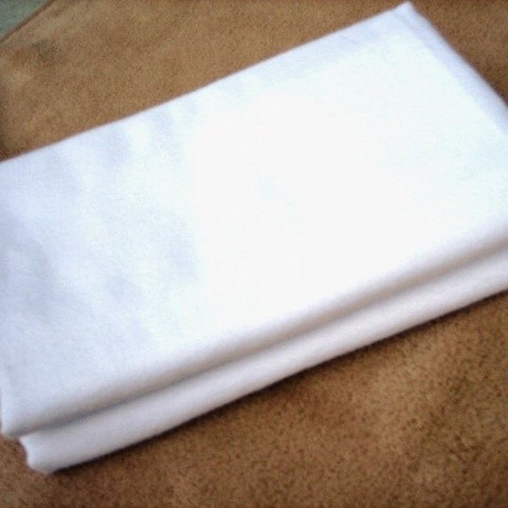 Large Plain White Receiving Blanket Set