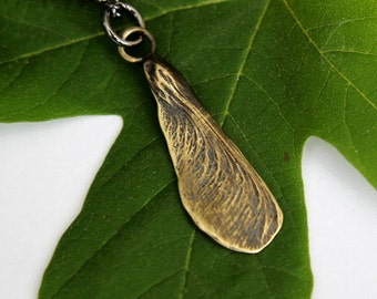 Two for One Sale...Maple Key Necklace Bronze Maple Seed Necklace The Key to the Forest 019