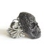Onyx Sugar Skull Cocktail Ring