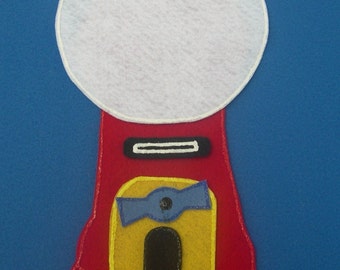 Gumball Machine Children's Flannel Board Felt Set