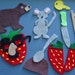 MOUSE, STRAWBERRY, and BEAR Children's Flannel Board Felt Board Story
