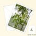 Misty Trees ART CARD FRAMABLE - Pressed Flower Inside, Personalize