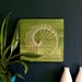 Modern String Art Wooden Tablet - Sea Snail on Green Tea