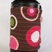 French Press coffee pot cozy, French coffee press cozy, coffee press cover, Coffee press warmer, Dots and circles