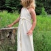 ECO Star, organic dress for girls, wrap style halter with long straps, great as flowergirl dress as well