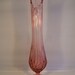 Vintage Glass Vase Stretch Swung Vase Mauve Glass