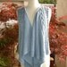 Knitted Vest, Drape Front Vest, Cable vest, Baby Blue