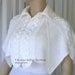 Knitted Cape, Capelet, White, Pearlized buttons