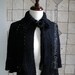 Black Cape with Collar and button close, Lace and Leaf design