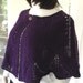 Country Walk Shawl, Cape Shawl, Deep Purple, Soft, Button Closure