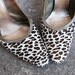 vintage 50s High Heel Shoes Leopard Fur and Leather Stilettos Sz 6