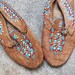antique Moccasins Ethnic Beaded Brown Leather Sz 10