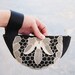 Leather Wristlet - Rustic Leather and Lace - Limited Edition