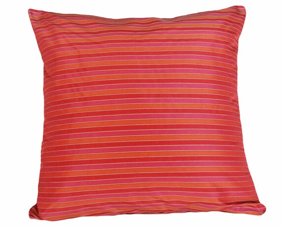 Red Pink Orange Pillow Covers Boho Pillows Vibrant Bold