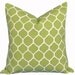 Green Geometric Pillows, Trellis, Decorative Patio Pillow, Modern, Contemporary, Toss Cushion Covers, Beach House Decor 18x18