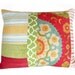 Colorful Bohemian Pillows, Eclectic, Unique, Decorative Throw Pillow, Boho Chic, Bright Red Green, Accent Cushion Covers, 16x20