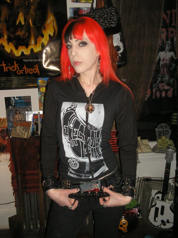 DIY Electric Wizard CUSTOM Girls Hoodie Satan Doom Metal