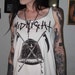 Midnight Girls Long Slub Tunic Tank Top Black Metal