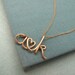 Two Lovers-14K Custom Initials Necklace