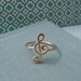 Treble Clef Ring in 14k gold filled